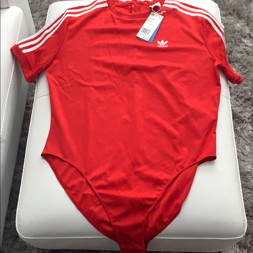 New!! Red Adidas Body Suit